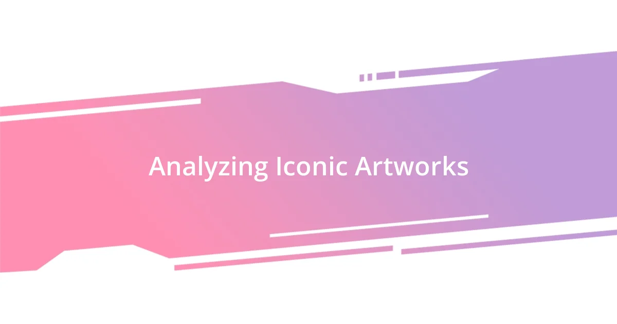 Analyzing Iconic Artworks